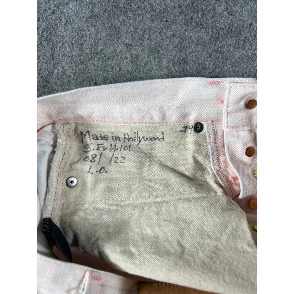 Schaeffers Garment Hotel Selvedge Jeans Mens 29 Pink USA Straight Leg Hollywood